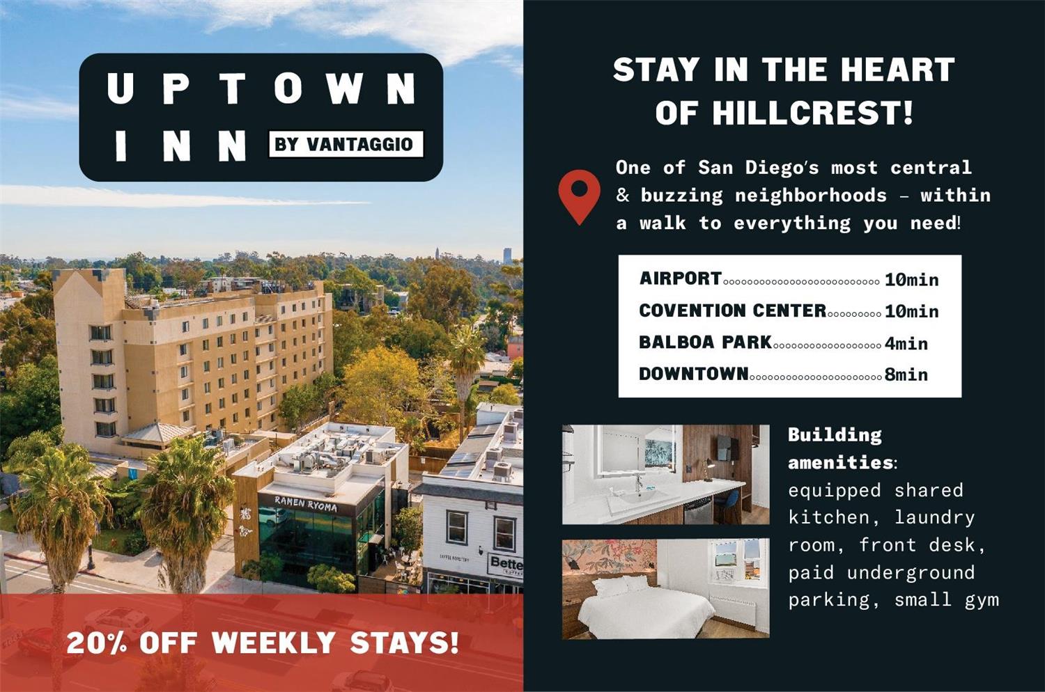 Uptown Inn By Vantaggio Suites in San Diego, United States of America ...
